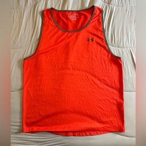Under Armour Tech Tank Top Loose Heat Gear Flame Red Men's XL